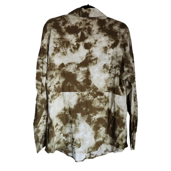 Guess Women's Green Tie Dye Button Up - Picture 2 of 3